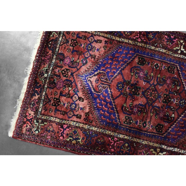 Vintage Hand-Woven Oriental Hamadan Rug, 1960s For Sale - Image 6 of 18