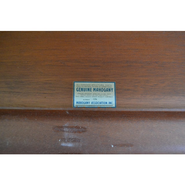 20th Century Mahogany Slant Front Secretary Desk For Sale - Image 9 of 9