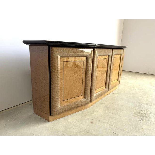 Brown Vintage Burl Wood Credenza, 1980s For Sale - Image 8 of 13