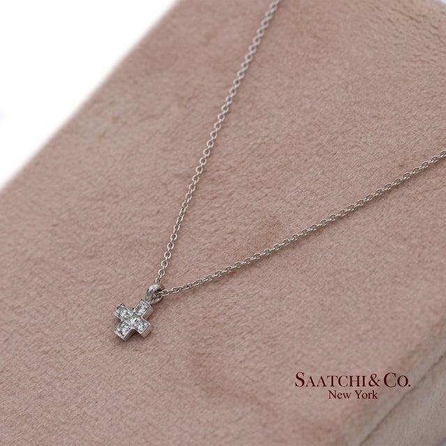 Natural Diamond Cross Pendant Necklace Metal Type: 18k White Gold Total Item Weight: 2.1 Grams Total Necklace Length: 16...