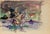 Modern Mino Maccari, The Knight, Watercolor and Charcoal, 1960s For Sale - Image 3 of 3