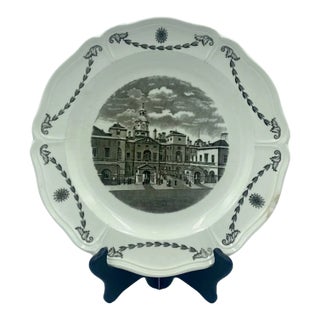 Vintage Wedgwood Old London Views Horse Guards White Hall Decorative Plate For Sale