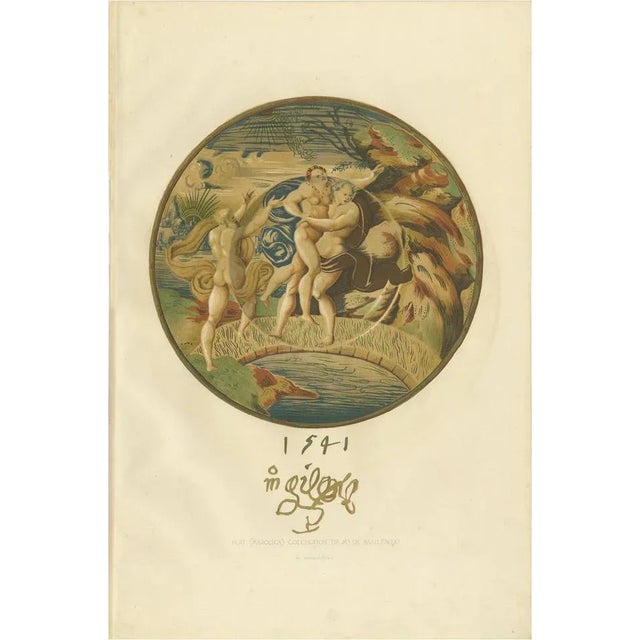 Mid 19th Century Delange, Majolica Plate of Mr. De Basilewski, 1869, Paper For Sale - Image 5 of 5