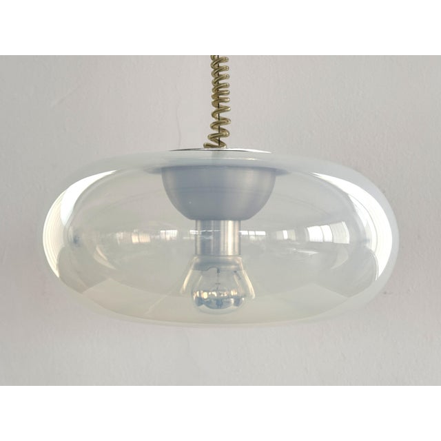 Mid-Century Italian Opaline Pendant Light Medusa by Giusto Toso for Leucos, 1970s For Sale - Image 14 of 14