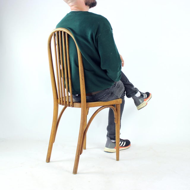 Thonet Oak Bentwood Chair by Michael Thonet, 1920s For Sale - Image 4 of 16