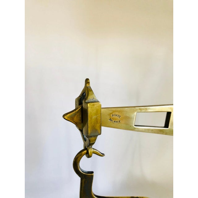 Victorian Antique Brass Scales, Set of 2 For Sale - Image 4 of 8