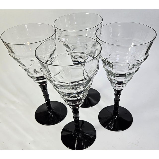Black Glam Goth Goblets- Set of Four For Sale - Image 8 of 9