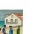 1970s Signed M. Hinea Coastal Village Market Original Watercolor Painting. For Sale - Image 9 of 10