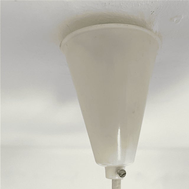Red Large Mid-Century Modern Edison Bulb Pendant Lamp in Opaline Glass, 1970s For Sale - Image 8 of 11
