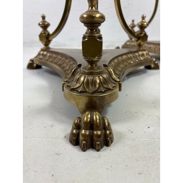 Traditional Antique Early 20th Century Empire Style Marble Topped Pedestal Tables For Sale - Image 3 of 11