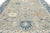 Modern Oushak Style Hand-Knotted Wool Rug - Slate Blue & Cream Floral For Sale - Image 9 of 11