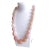 Large Rose Quartz Statement Necklace | Knotted Silk Cord | 304 Stainless Steel Clasp | Luxe Pink Gemstone Beaded Necklace For Sale