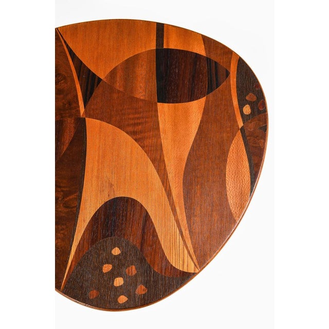 This rare side table, produced by Bodafors Möbelfabrik in Sweden during the 1960s, exemplifies the refined material...