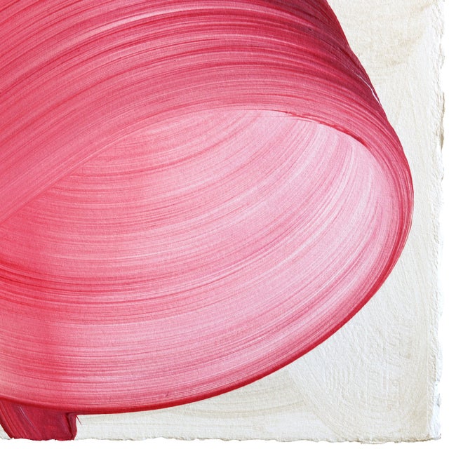 2020s Avp_1275 - Abstract Vibrant Pink Tone Contemporary Painting on Paper Original Artwork by Alex Voinea For Sale - Image 5 of 6