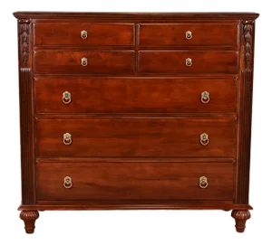 Ethan Allen British Colonial Carved Maple Chest of Drawers
