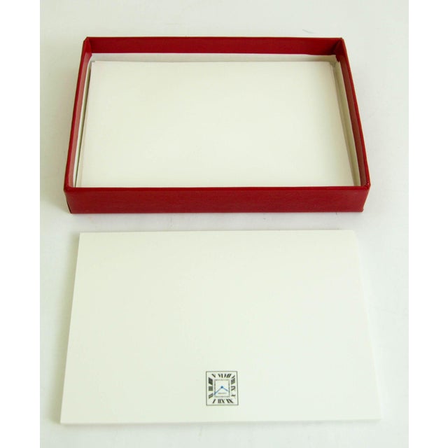 Gemstone Cartier Paris “Tank” Stationery Set, 10 Cards & Envelopes in Original Box 1990s For Sale - Image 7 of 12