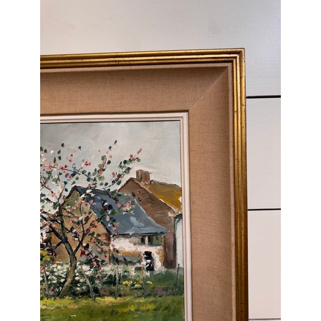 20th Century Oil on Canvas "Apple Blossom" For Sale - Image 11 of 12