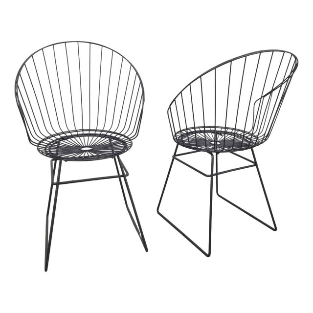 Wire Chair by Cees Braakman for Pastoe, 1950s, Set of 2 For Sale