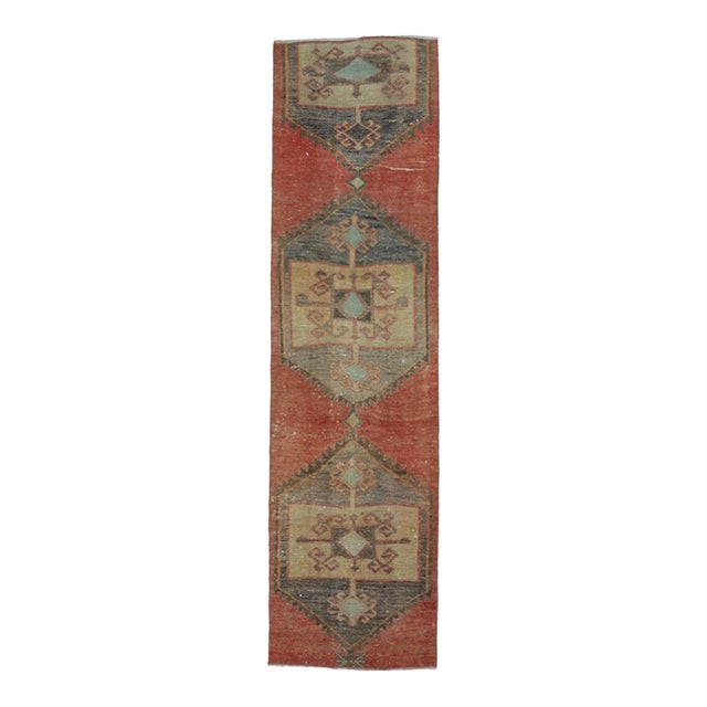 1970s Vintage Handmade Wool Cotton Red Area Rug For Sale