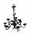 Handcrafted Wrought Iron Floral Candle Chandelier, 1990s For Sale - Image 7 of 7