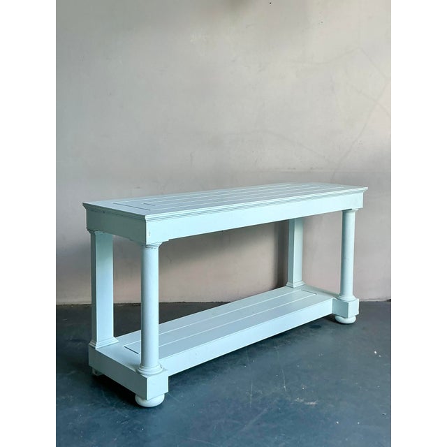 Baby Blue Vintage Boho McKinnon Harris Cast Aluminum “Spotswood” Sideboard For Sale - Image 8 of 8