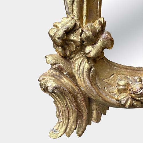 Tall George III Carved Rococo Giltwood Pier Mirror, 1800 For Sale - Image 4 of 12