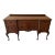 1930s Solid Walnut Queen Anne Style Buffet For Sale