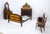 Victorian Painted Bedroom Dresser Mirror King Bed Headboard Rocking Chair Set For Sale - Image 9 of 18