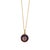 Purple Enamel Amethyst Stone Evil Eye Pendant Gold Chain Necklace For Sale - Image 4 of 7