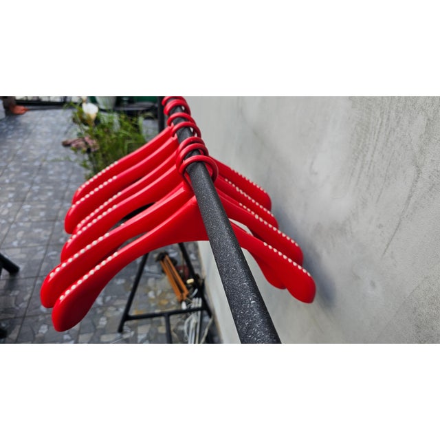 Red Swedish Red Hangers from Monika Mulder, 1990s, Set of 8 For Sale - Image 8 of 15