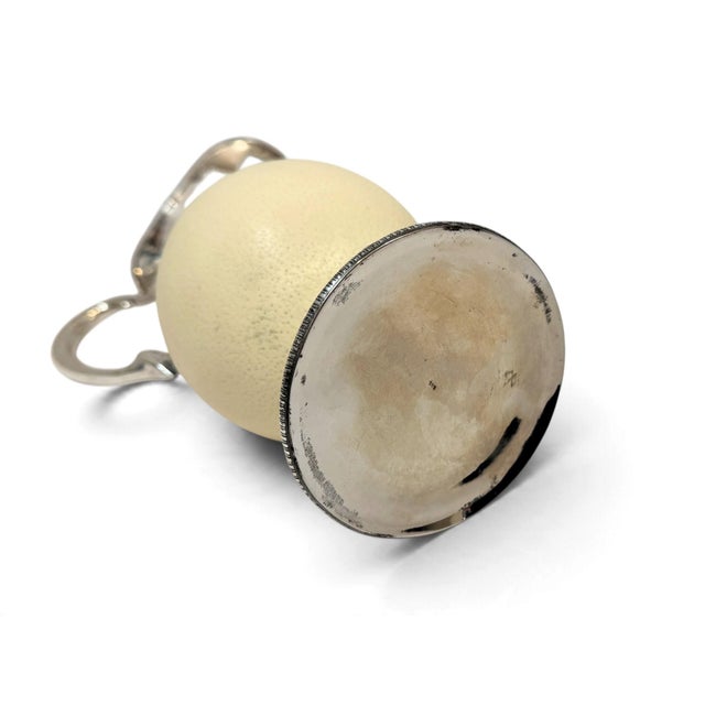 Vintage Ostrich Egg Shell & Sterling Silver Pitcher For Sale - Image 12 of 17