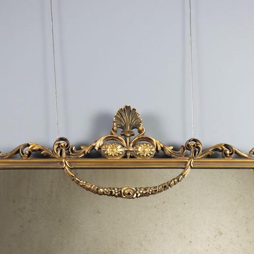 Carved and Gilded Style Mirror For Sale - Image 3 of 12