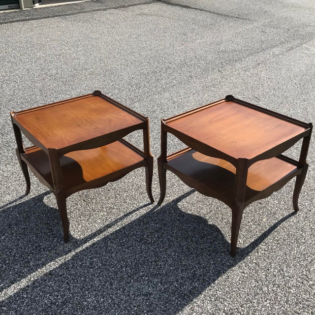 French Style Cherry Square Side Tables by Fine Arts Furniture Grand