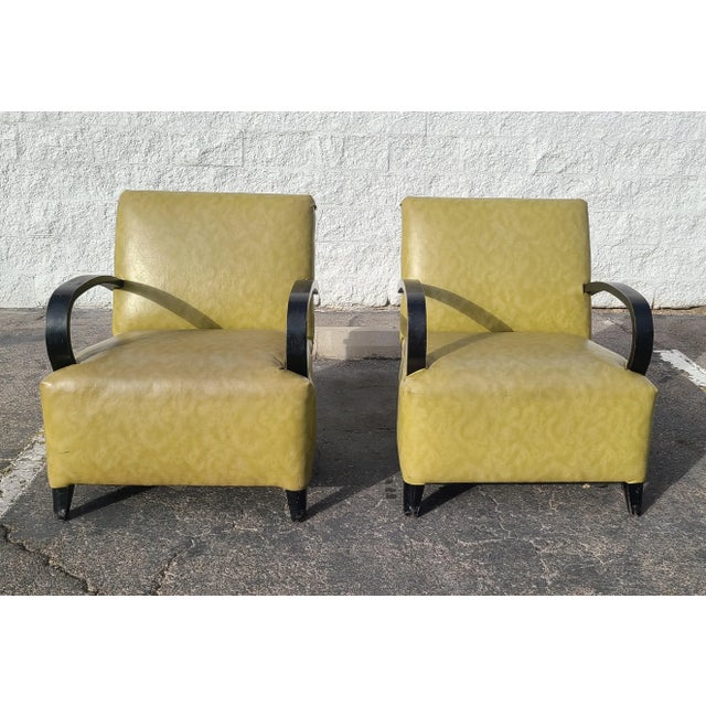 1950's Art Deco Style Lounge Chairs a Pair Chairish