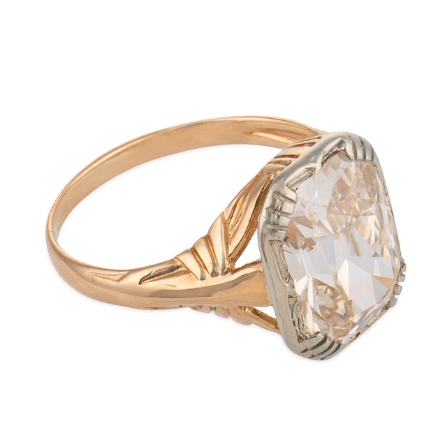 1900-1909 Victorian Gia 2.76 Carat Old Mine Cut Diamond 14k Rose Gold Engagement Ring, Size 4.5 For Sale - Image 4 of 6