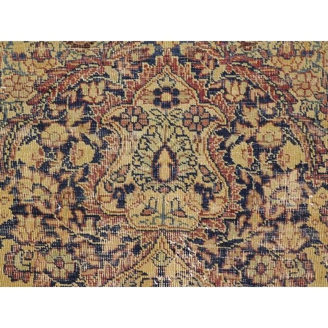 1940s Distressed Antique Persian Kerman Rug. 7'1"x 9'7" For Sale - Image 5 of 18