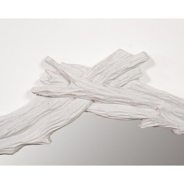 Pair of John Dickinson Style White Lacquered Faux Bois Mirrors For Sale - Image 15 of 18