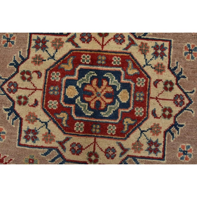Textile Kazak Rug 4’11” X 6’11” Brown Wool Tribal Hand-Knotted Oriental Carpet For Sale - Image 7 of 12