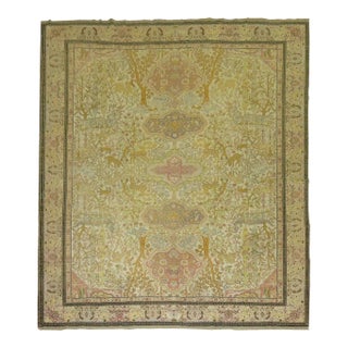 Early 20th Century Zabihi Collection Pictorial Turkish Animal Square Rug - 8'1" x 8'3" For Sale