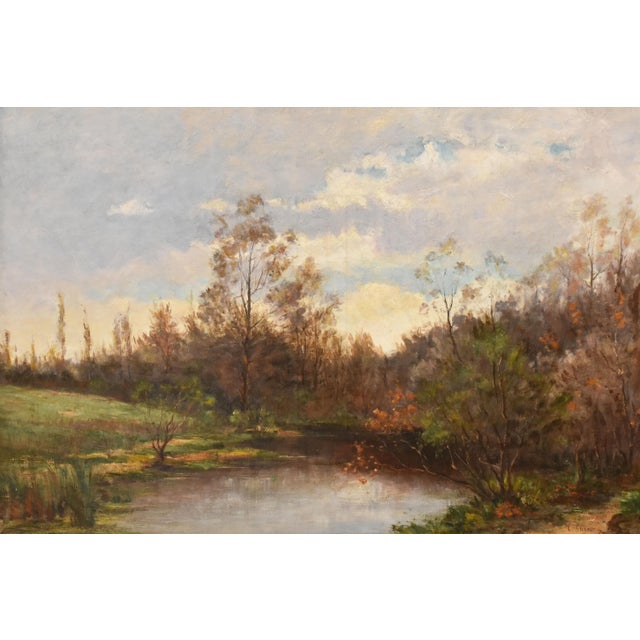Théodore Gardère, Landscape of Dordogne, 19th Century, Oil Painting on Canvas, Framed For Sale - Image 3 of 11