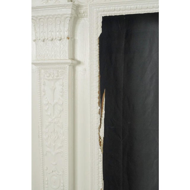 White Antique Victorian White Wooden Fireplace Mantel For Sale - Image 8 of 12