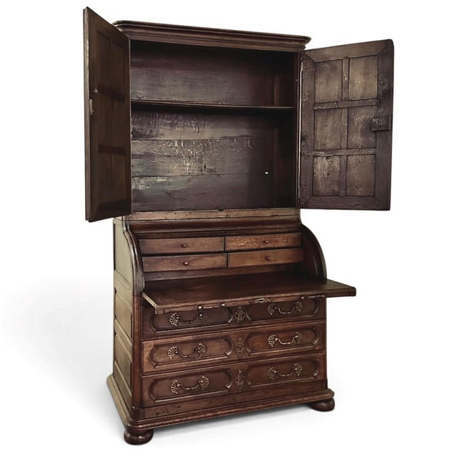 19th Century French Bookcase ~ Cylinder Secretary For Sale - Image 12 of 18