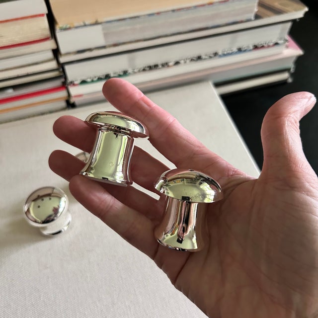Vintage Towle Silverplate Mushroom Salt & Pepper Shakers, 2 Sets For Sale In Louisville - Image 6 of 7