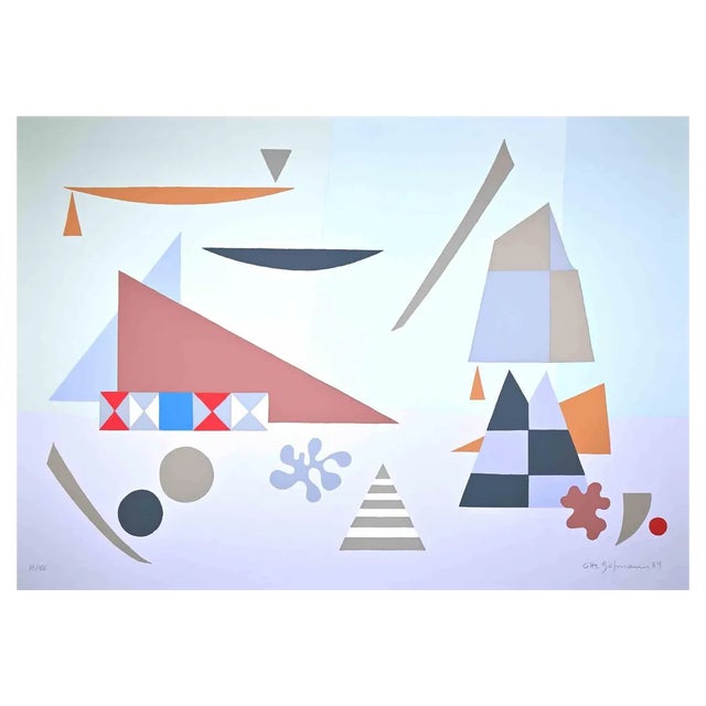 Otto Hofman, Abstract Composition, Screen Print, 1989 For Sale