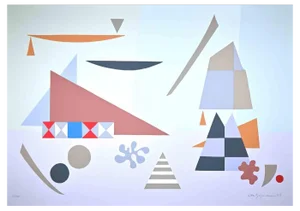 Otto Hofman, Abstract Composition, Screen Print, 1989