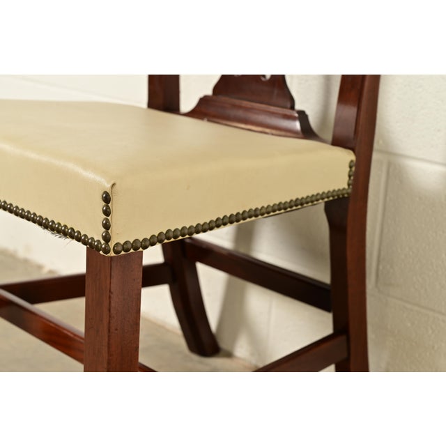 Baker Furniture Georgian Carved Mahogany Dining Chairs, Set of Four For Sale - Image 9 of 13