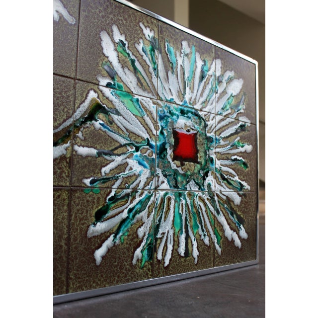 Ceramic Ceramic and Chrome Coffee Table, 1970s For Sale - Image 7 of 10