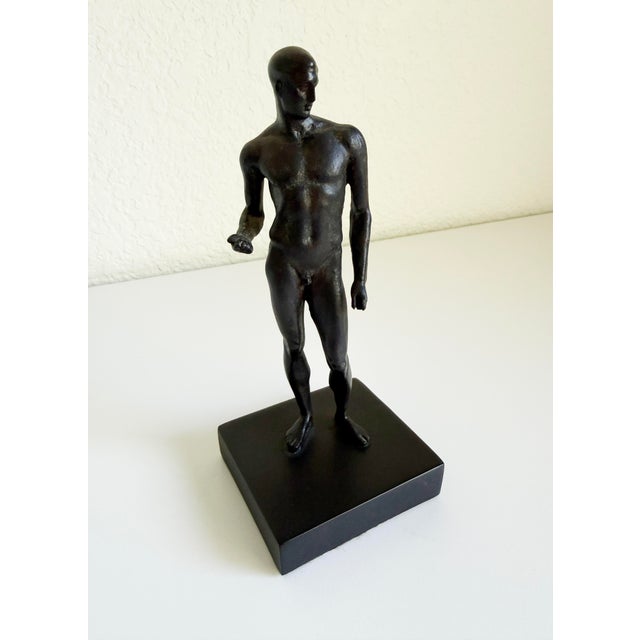 Plastic Mid 20th Century Greco Roman Male Sculpture, Metropolitan Museum of Art Reproduction For Sale - Image 7 of 8