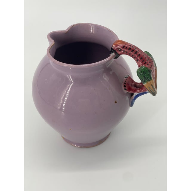 Vintage Italian Parrot Pitcher For Sale - Image 9 of 10
