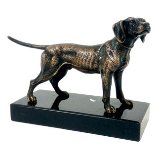 Bronze Pointer Dog Figurine, 20th Century For Sale